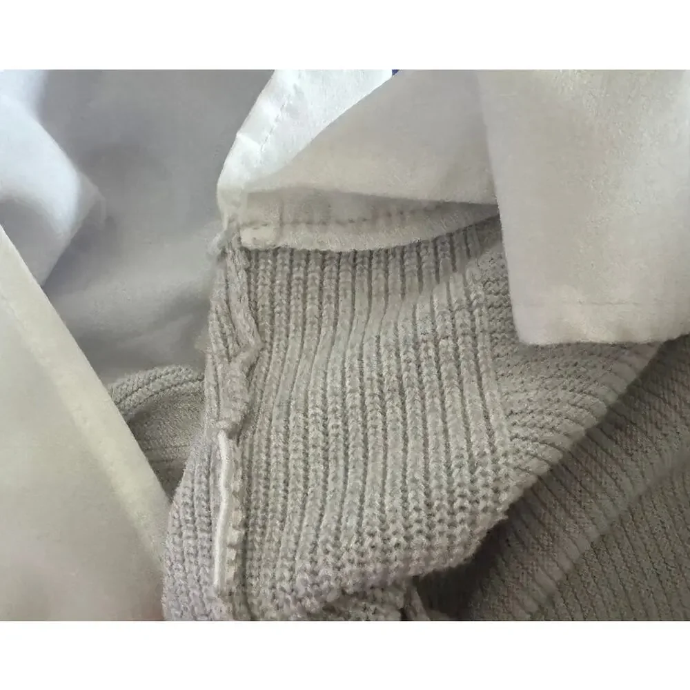 Hilary Radley Womens XXL Gray Round Neck Ribbed Sweater Layer Look